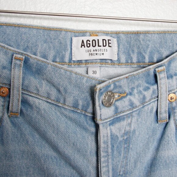 NEW Agolde Jamie Jean High Rise Straight Leg Distressed 30 - Picture 5 of 10